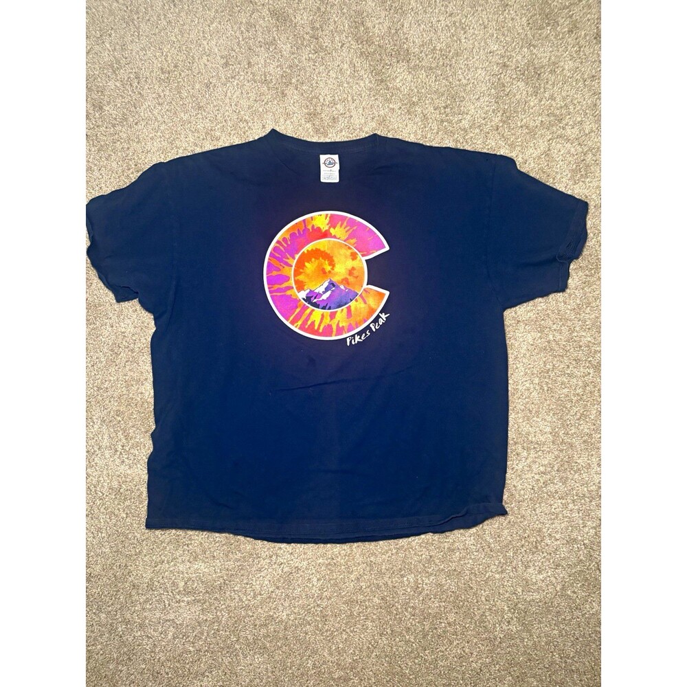 VTG Delta Pro Weight Pikes Peak T-Shirt Navy Size 2XL